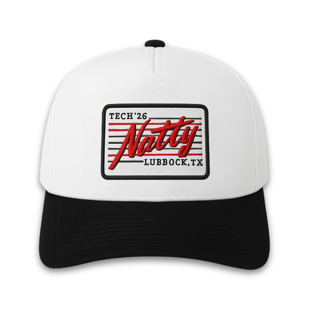 Tech '26 Natty Patch Classic Ball Cap- Black and White