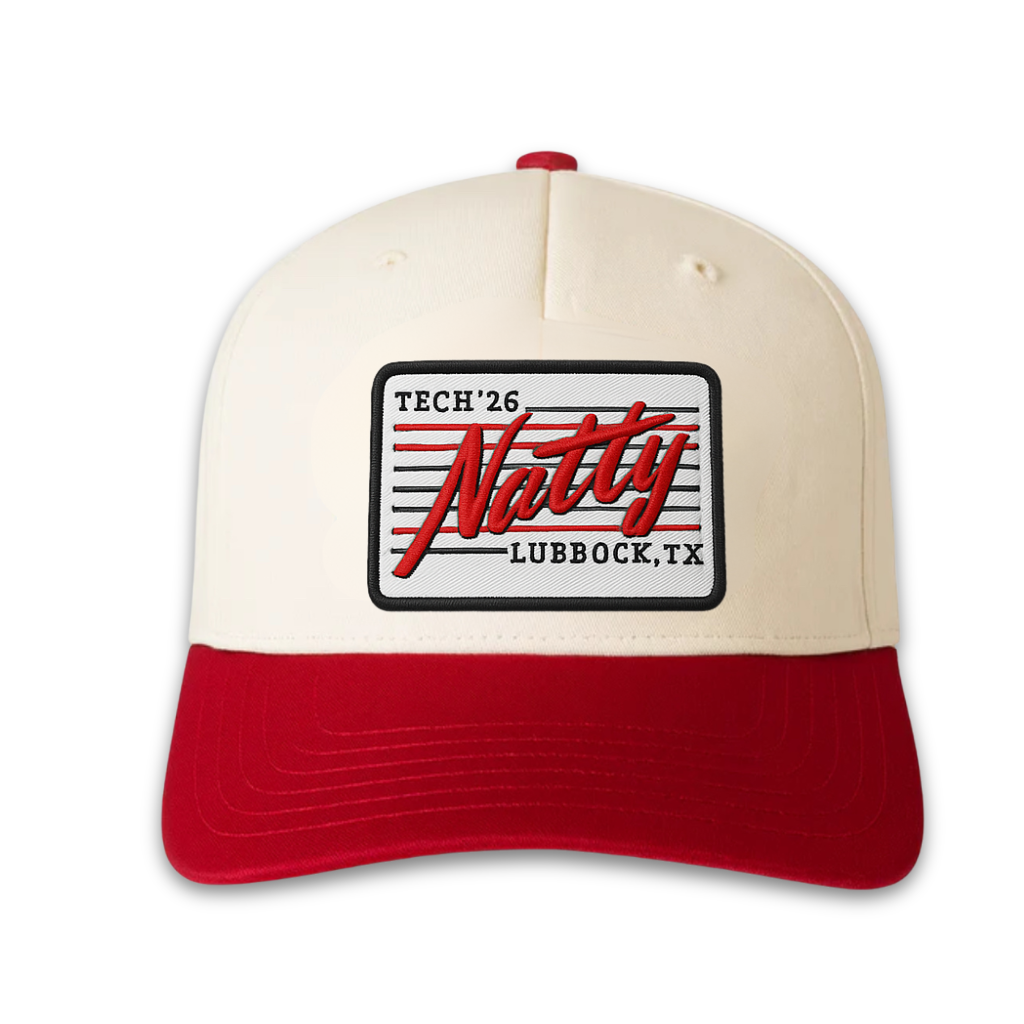 Tech '26 Natty Patch Classic Ball Cap- Red and Natural