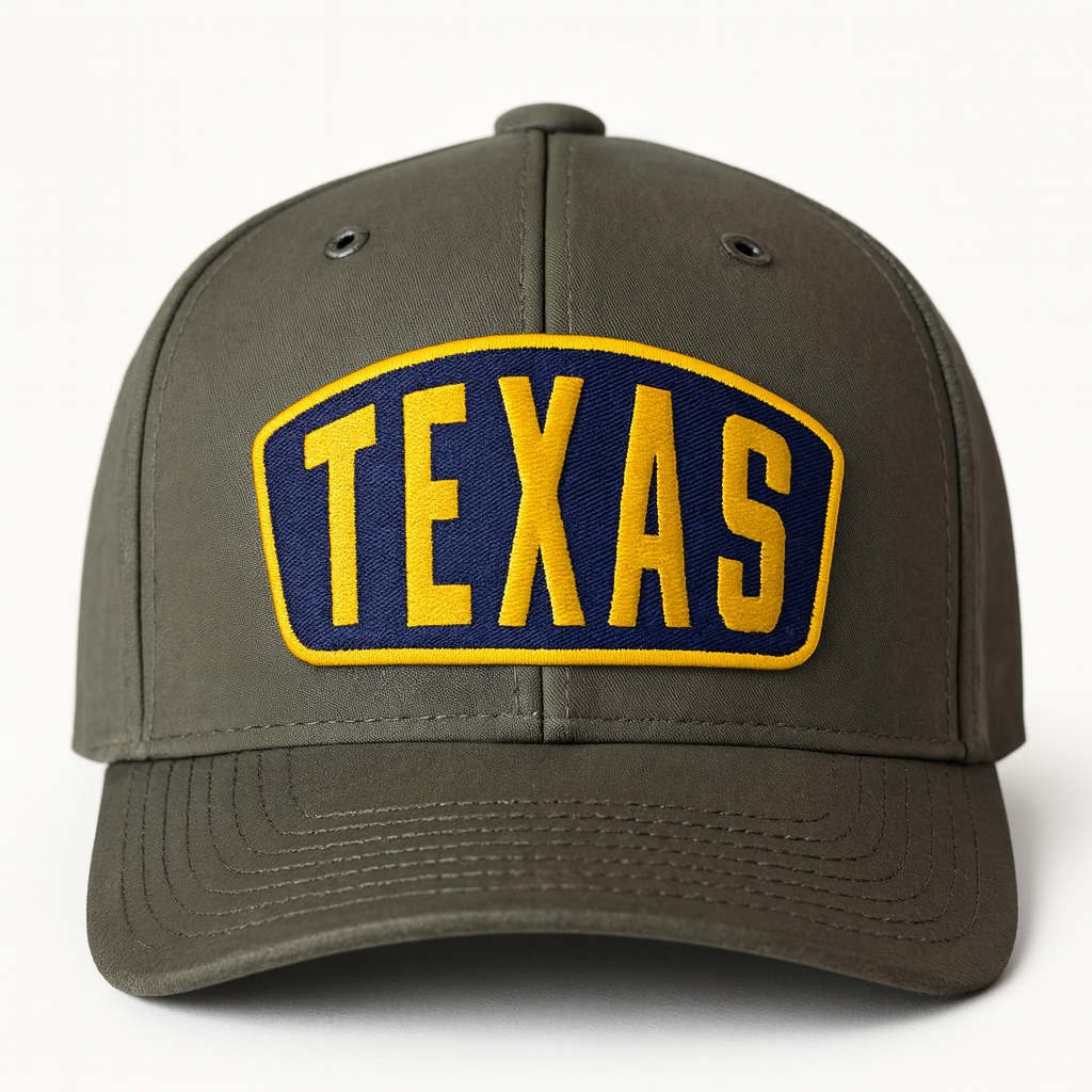 Front view of Ambassador patch cap in heritage green.