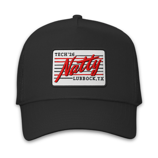 Tech '26 Natty Patch Vintage Rope Trucker Cap- Black