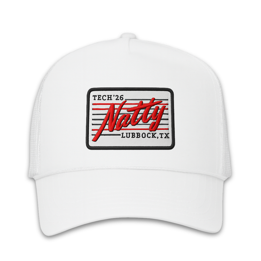 Tech '26 Natty Patch Vintage Rope Trucker Cap- White
