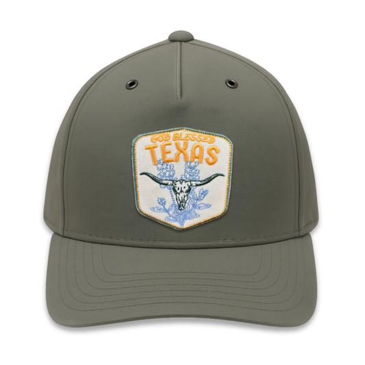 Skull and Bonnets Patch Canvas Cap- Heritage Green